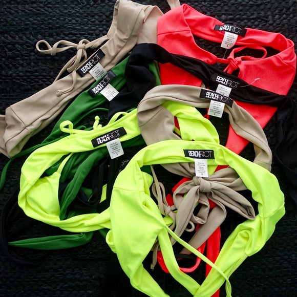 Free People x Beach Riot Halter Wrap Bikini Top - Picture 5 of 8